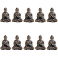 10 pieces mini brass sitting Buddha statue figure for travel Buddhism worship home office desk decoration