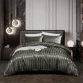 VelvetDream - Black Satin Bed Set