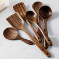 NordTeak 7-piece kitchen helper set – premium teak wood tools for stylish and versatile cooking