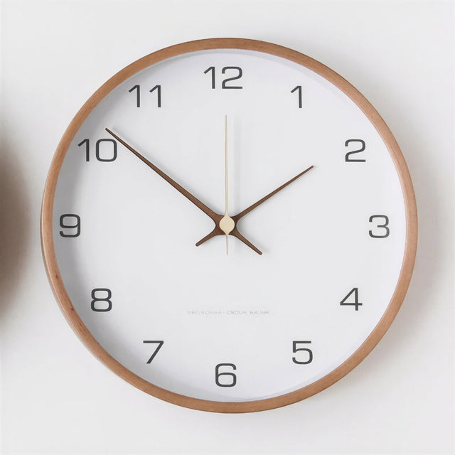 Nordic Minimalist Wood Silent Wall Clock