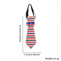 Unisex nan patriotic striped pet necktie with adjustable elastic collar