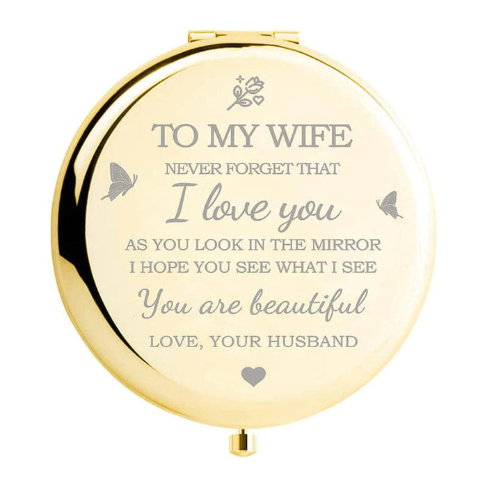 I love you compact mirror