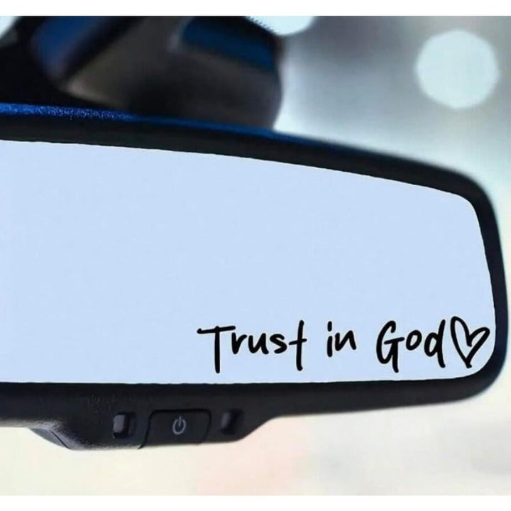 “Trust in God” Rear-View Mirror Decal