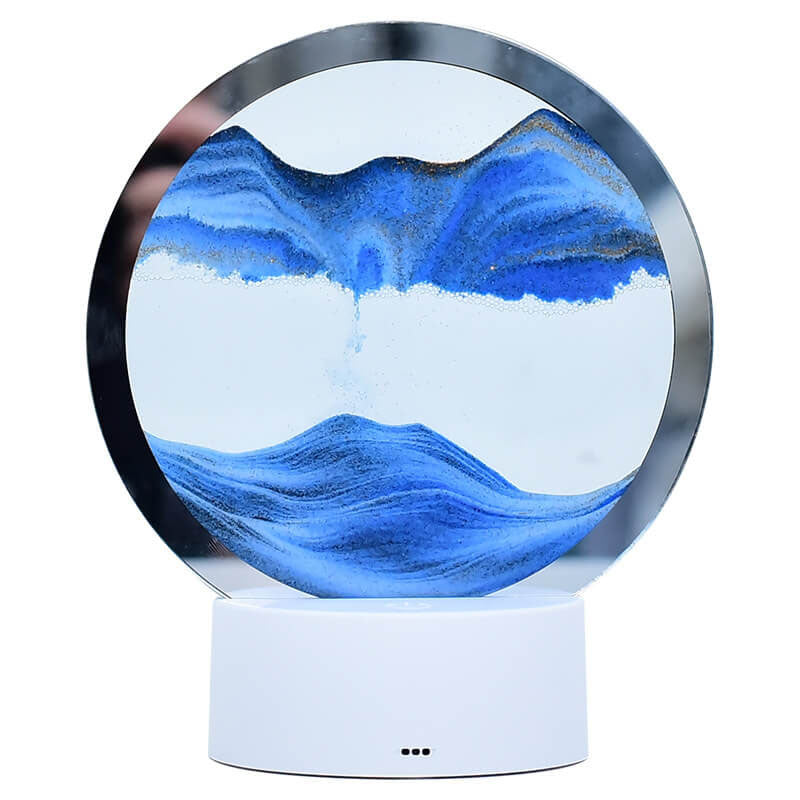 Creative Round Hourglass Quicksand 3D LED Night Light Table Lamp