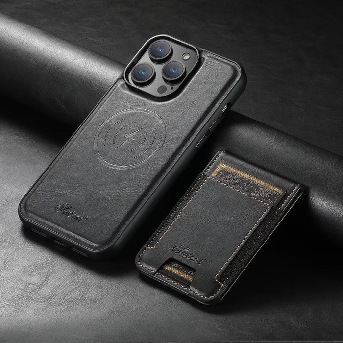 LuxCase Leather Phone Case with Card Slot and Stand – Compatible with iPhone |
