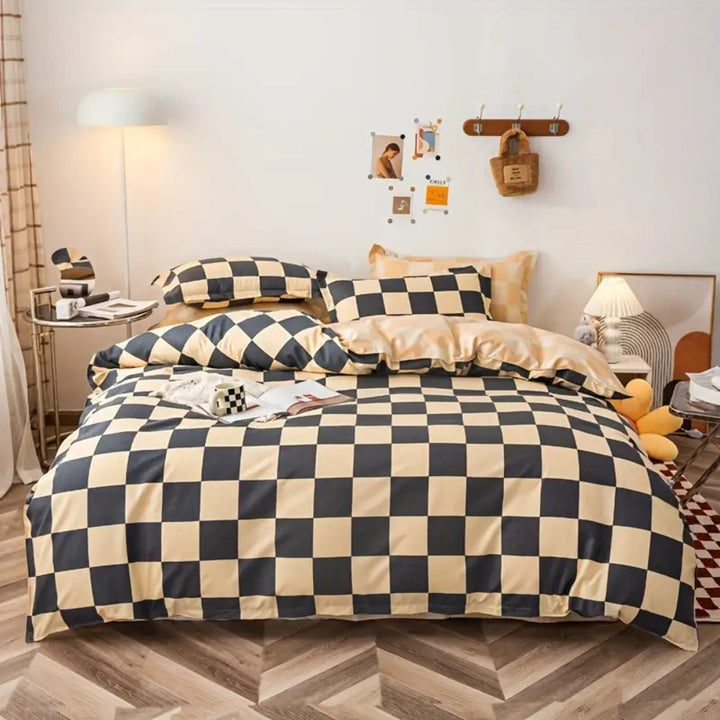 Chateau Checkered Bedding Set | 3pcs Set
