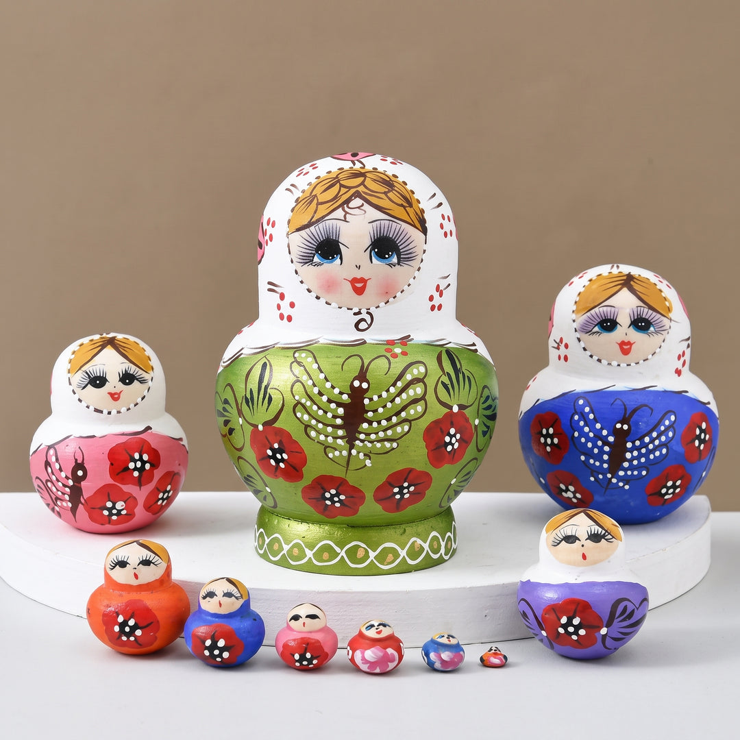 10 pieces/set wooden Russian matryoshka dolls