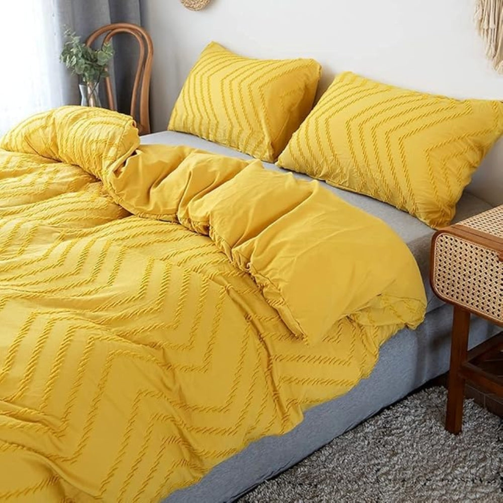 Chevron Plush Quilt Cover | 3pcs Set