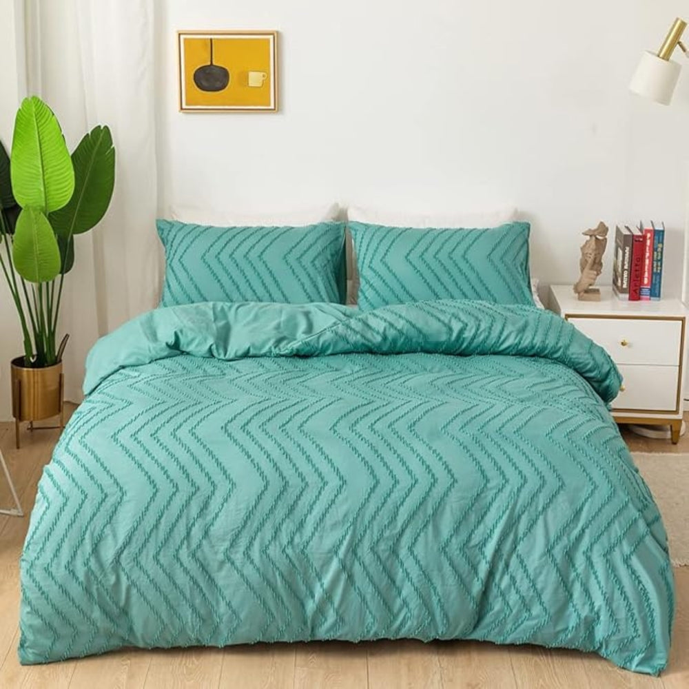 Chevron Plush Quilt Cover | 3pcs Set