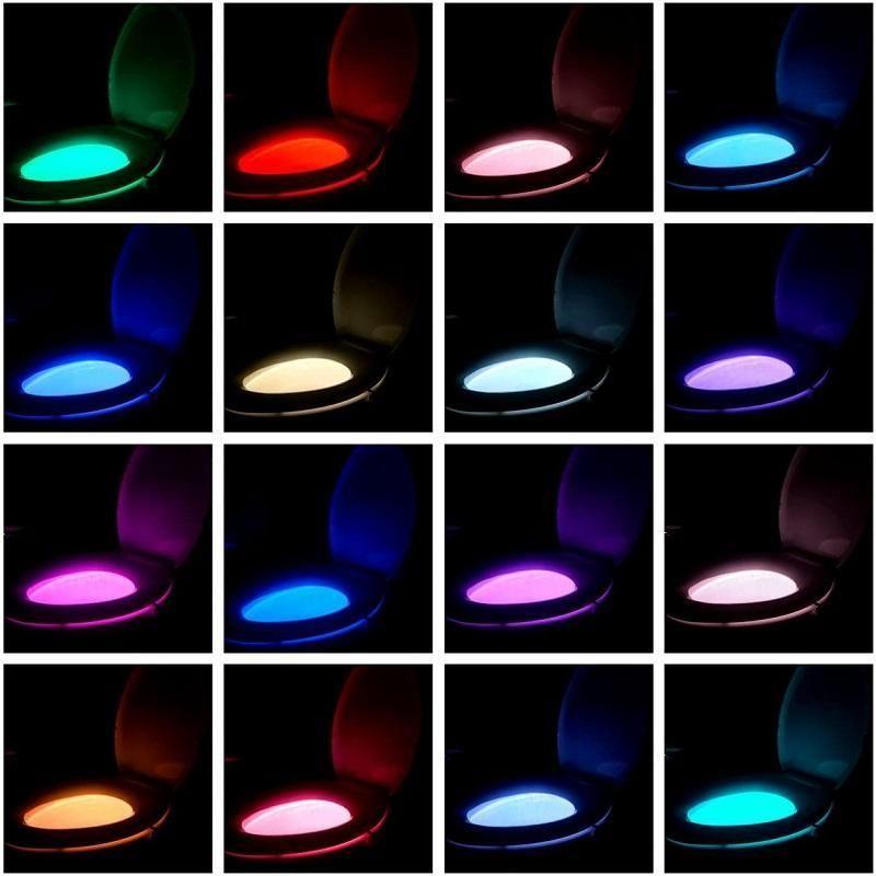 Toilet Cover Sensor Light Multi-function Toilet Night Light
