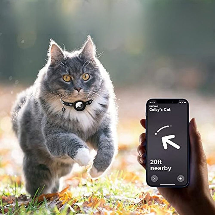 Cat Collar With Bell And GPS Tracker Holder