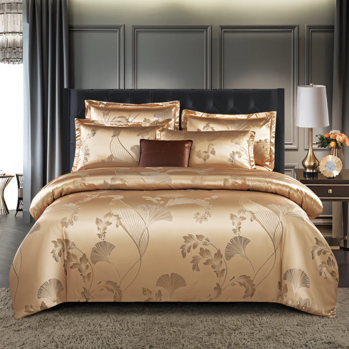 Lovely Satin Duvet Cover with Floral Print
