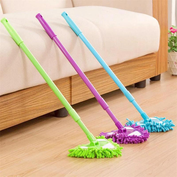 Rotatable adjustable triangular mop