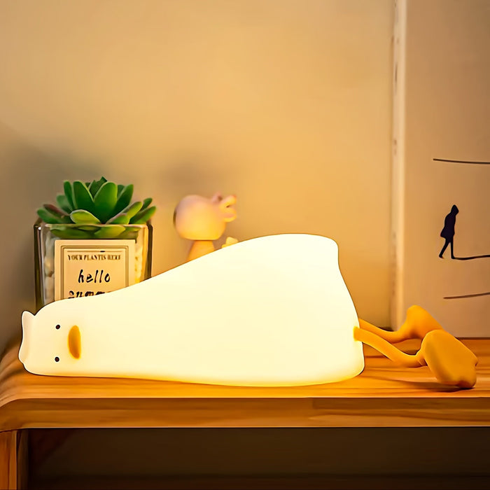 Sleeping Duck Lamp - Rechargeable Dimmable Silicone Night Light