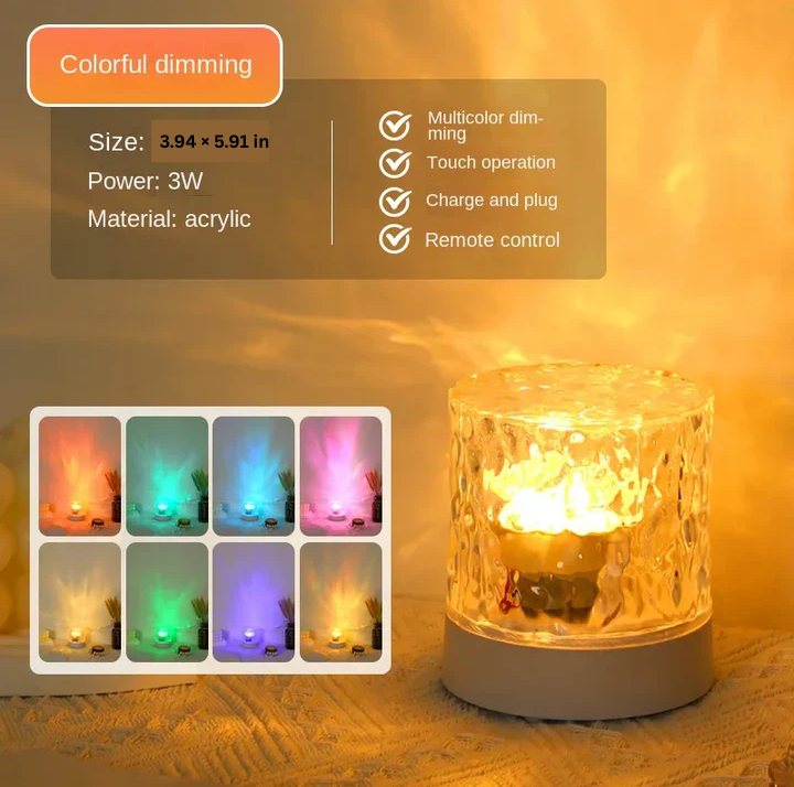 Crystal Ripple Projector Night Light