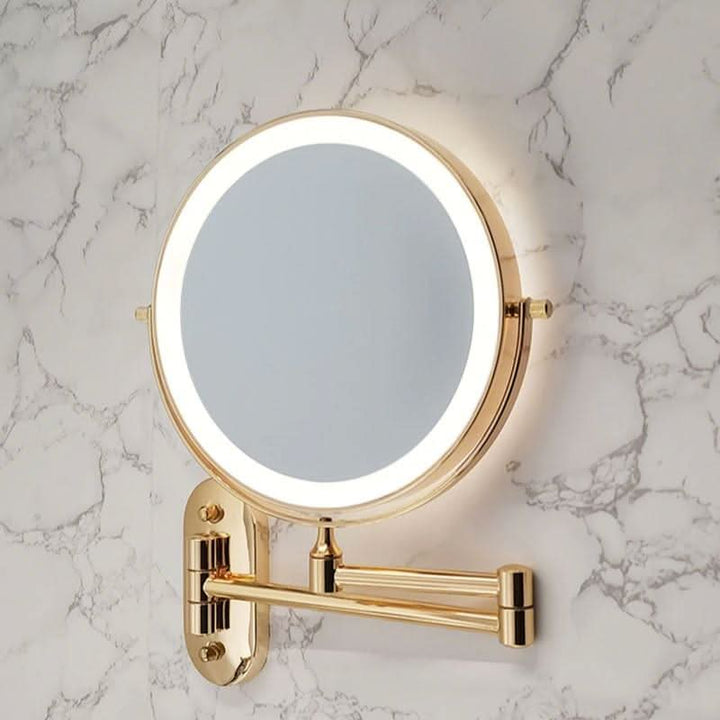 Gold Rechargeable LED Makeup Magnifying Mirror