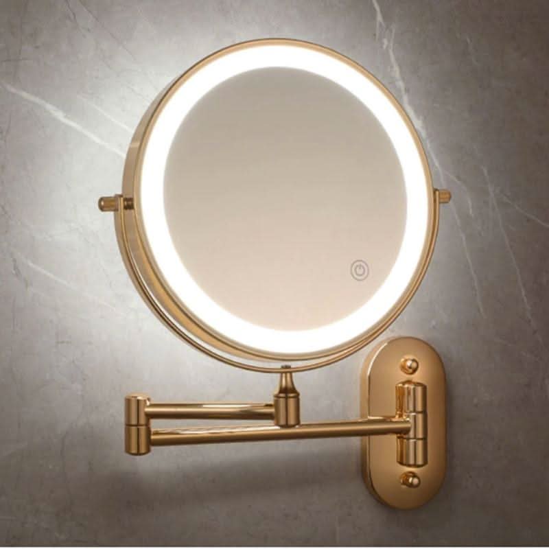 Gold Rechargeable LED Makeup Magnifying Mirror