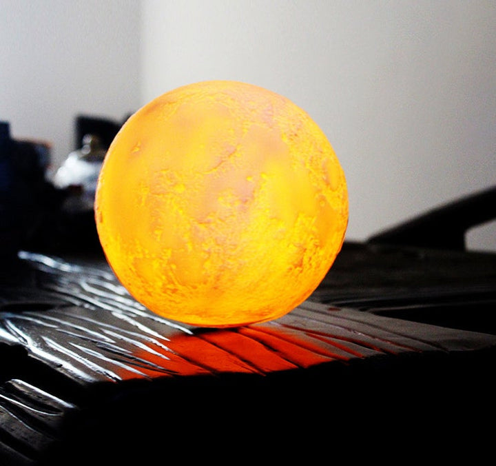Creative Mini Rechargeable 3D Printed Moon 1-Light LED Table Lamp