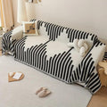 Modern Monochrome Fern Sofa Cover