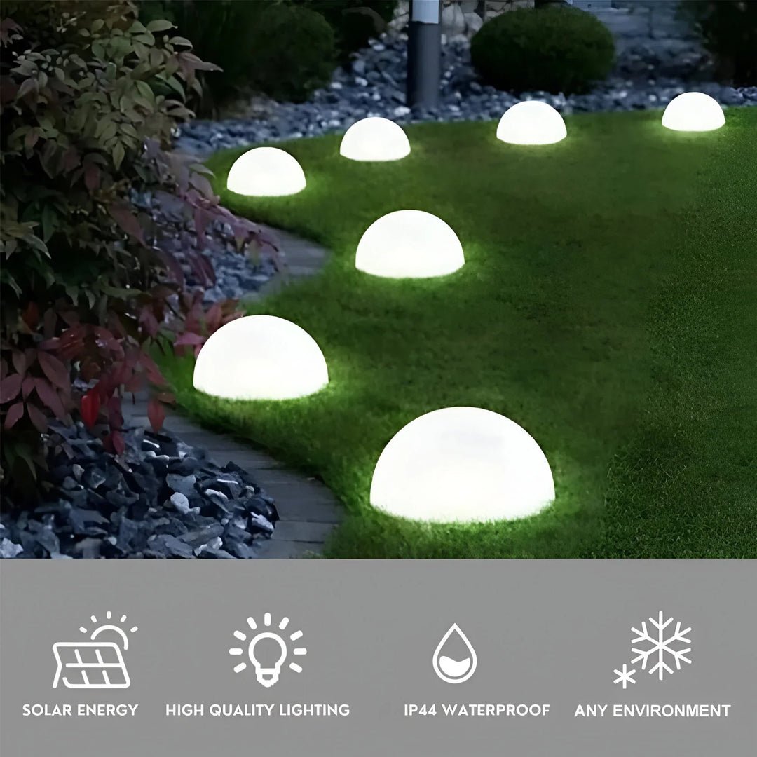 LumiGlobe – Solar Half-Sphere Garden Light