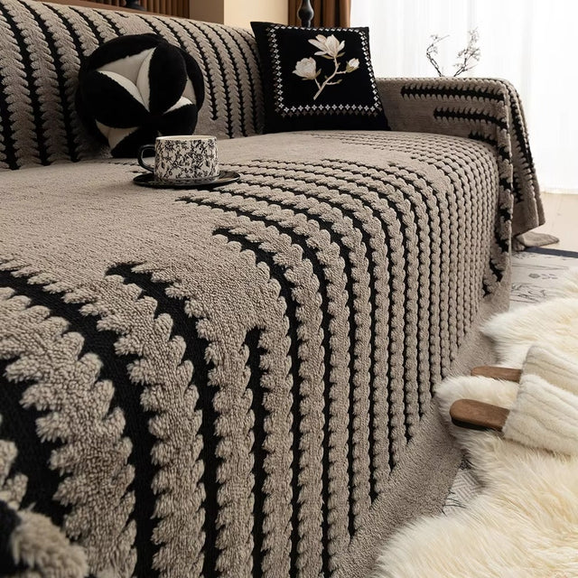 Heritage Plush Tufted Sofa Cover
