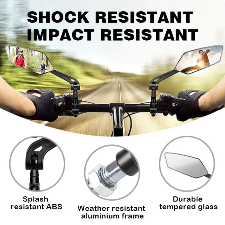 360° rotatable and adjustable bicycle rearview mirror