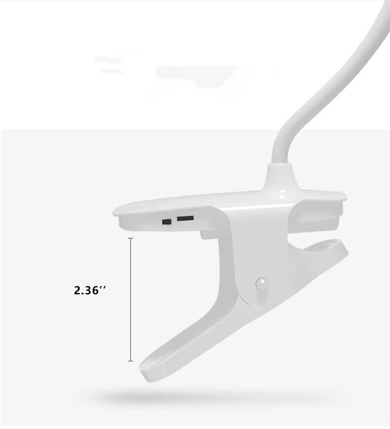 Simple LED Clip Desk Lamp Rechargeable Eye Protection Night Light
