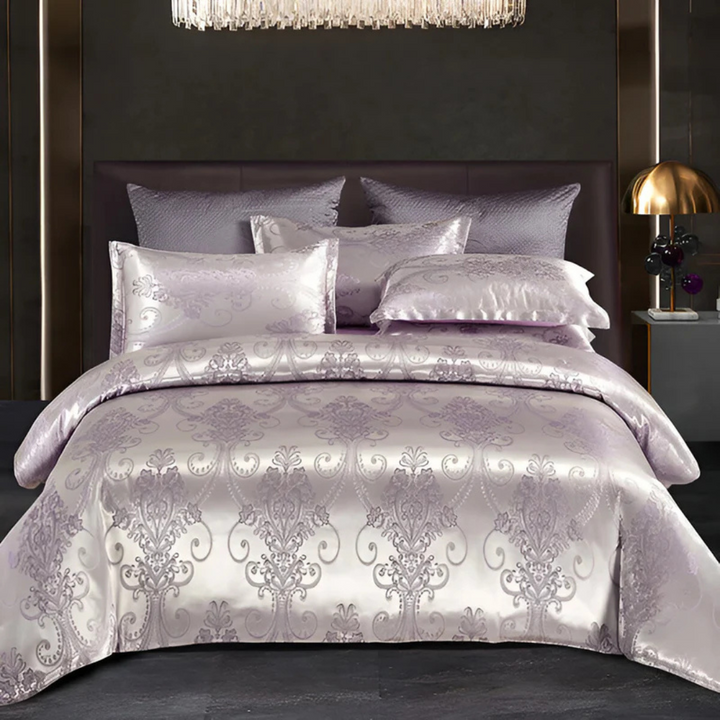 Lovely Satin Duvet Cover with Floral Print