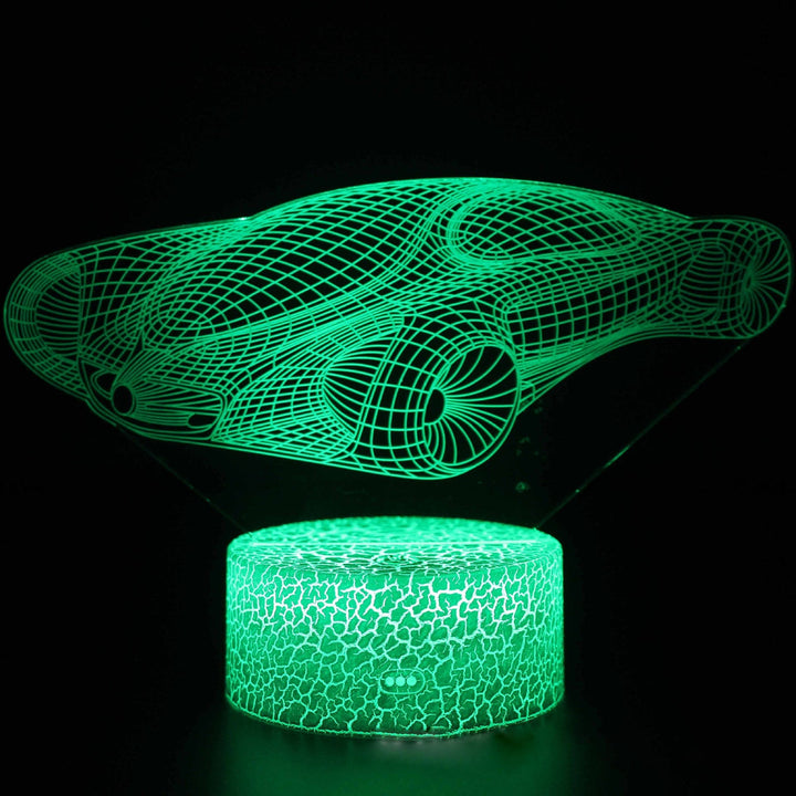 Sports car series 3d night light LED stereo light illusion lamp USB bedside table lamp modeling lamp dimming
