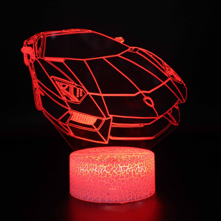 Sports car series 3d night light LED stereo light illusion lamp USB bedside table lamp modeling lamp dimming
