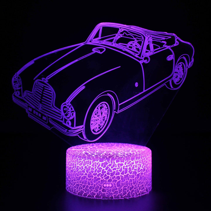 Sports car series 3d night light LED stereo light illusion lamp USB bedside table lamp modeling lamp dimming