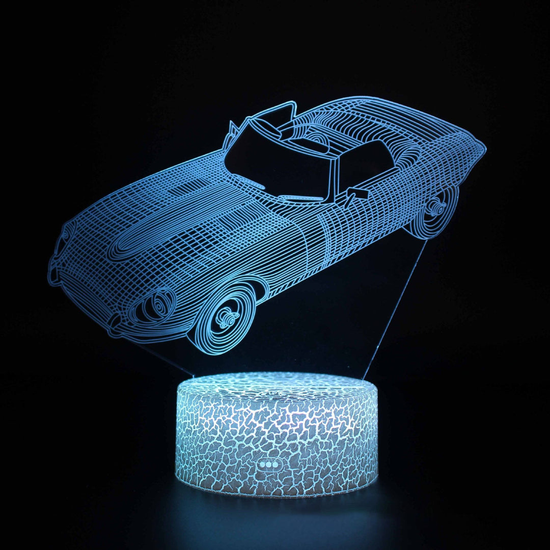 Sports car series 3d night light LED stereo light illusion lamp USB bedside table lamp modeling lamp dimming
