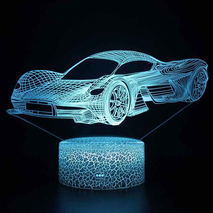 Sports car series 3d night light LED stereo light illusion lamp USB bedside table lamp modeling lamp dimming