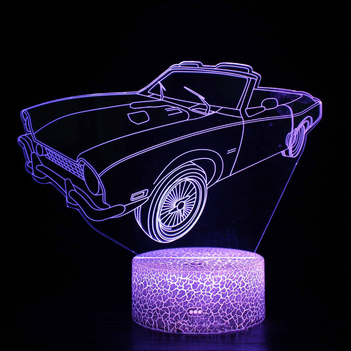 Sports car series 3d night light LED stereo light illusion lamp USB bedside table lamp modeling lamp dimming