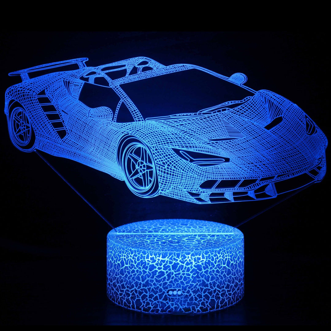 Sports car series 3d night light LED stereo light illusion lamp USB bedside table lamp modeling lamp dimming