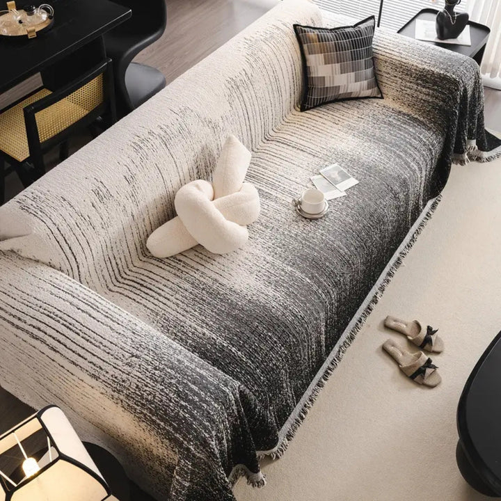 Neutral Tone Chenille Sofa Cover