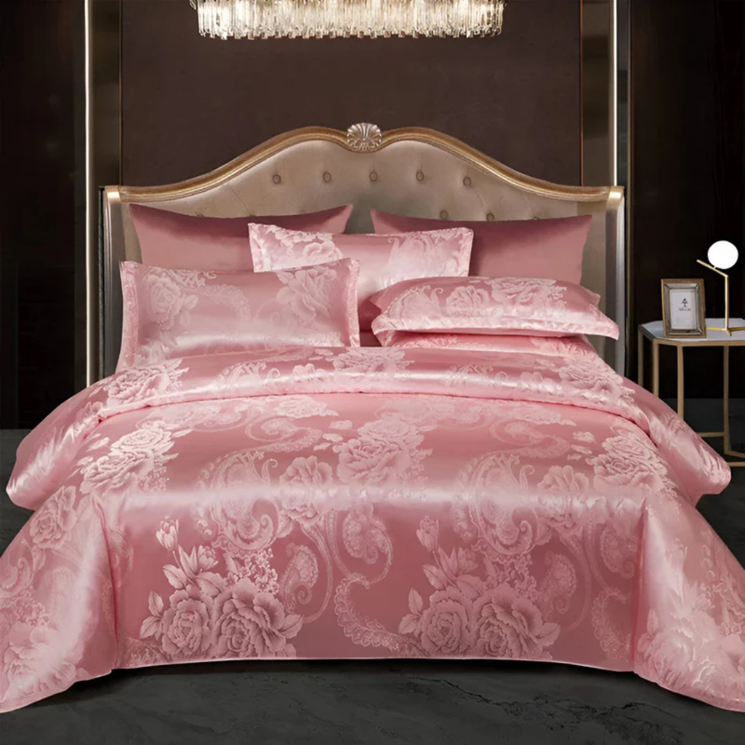 Luxury Satin Duvet Cover with Pillowcases – Silky Soft &amp; Breathable Bedding