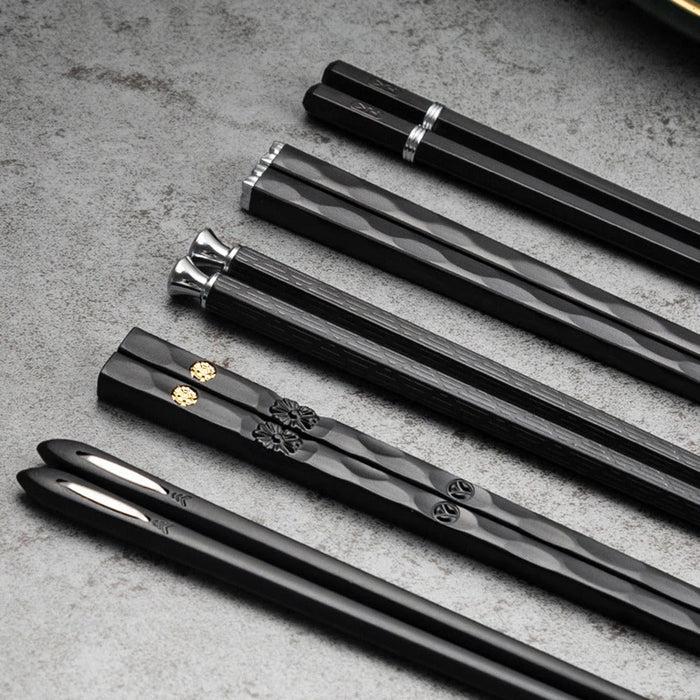 DineLux – Luxurious Chopstick Set with Refined Designs (5 Pairs)