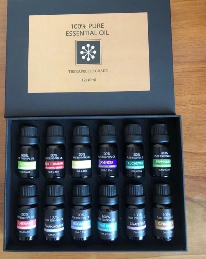 Set Of 12 Pure Essential Oils Gift Set