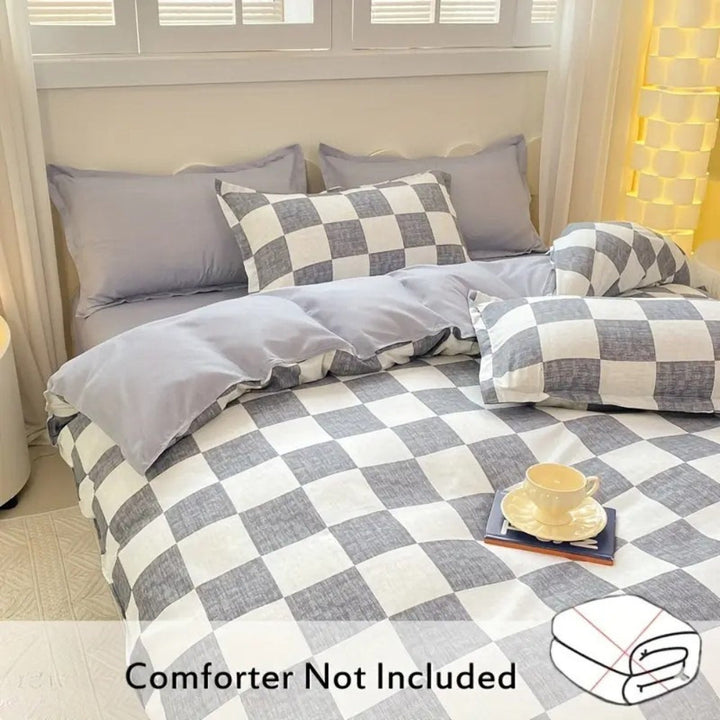 Chateau Checkered Bedding Set | 3pcs Set
