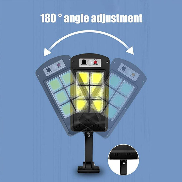 200W Outdoor Solar LED Lamp with Remote Control, Motion and Twilight Sensor