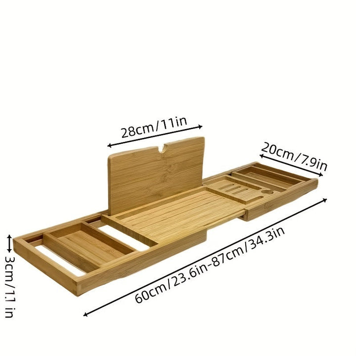 Bamboo Bathtub Tray - For Ultimate Relaxation