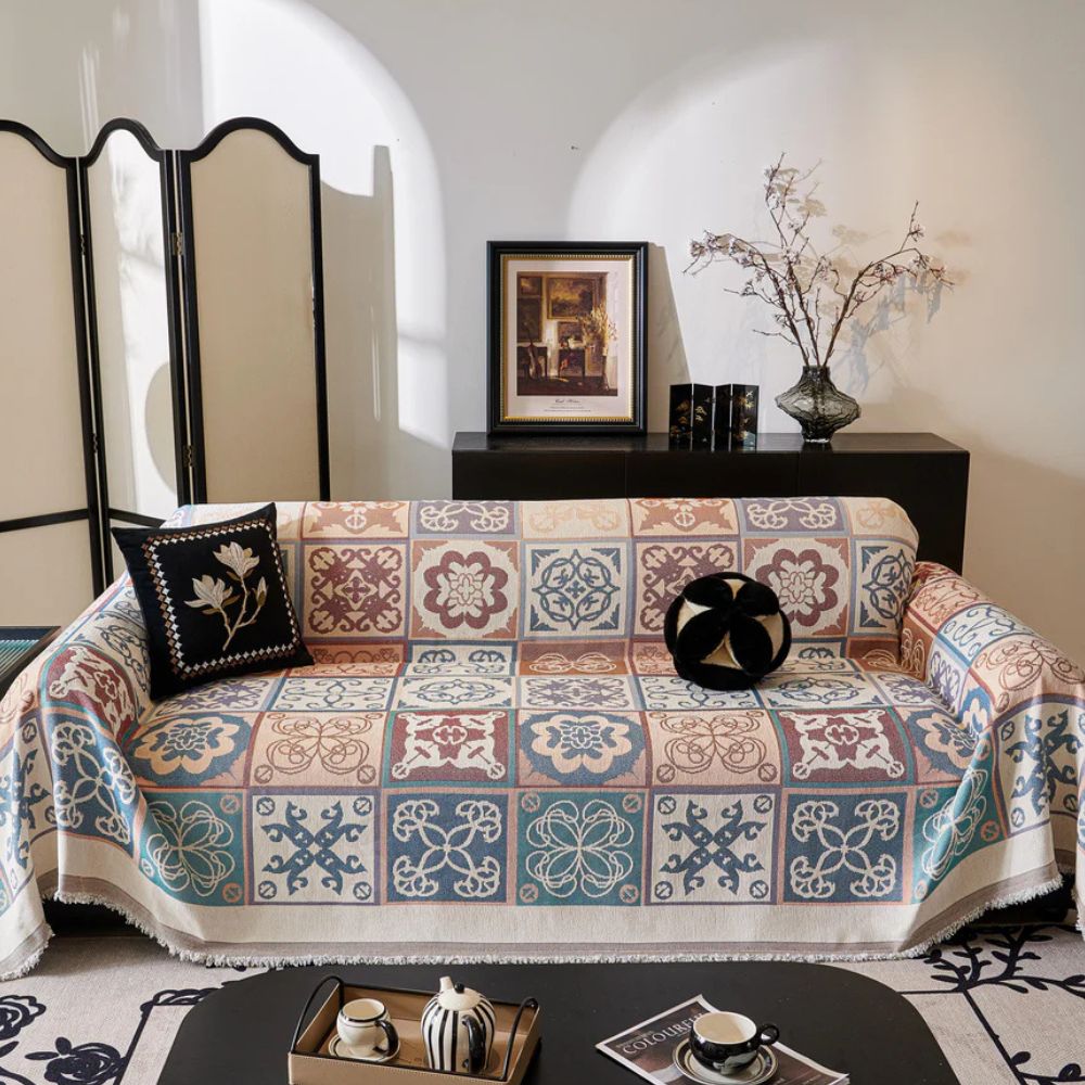 Vintage Mosaic Sofa Cover