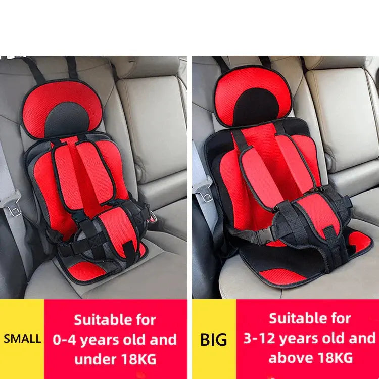 Portable Child Travel Car Seat | Foldable Safety Booster with 5-Point Harness | Ages 0–12 Years