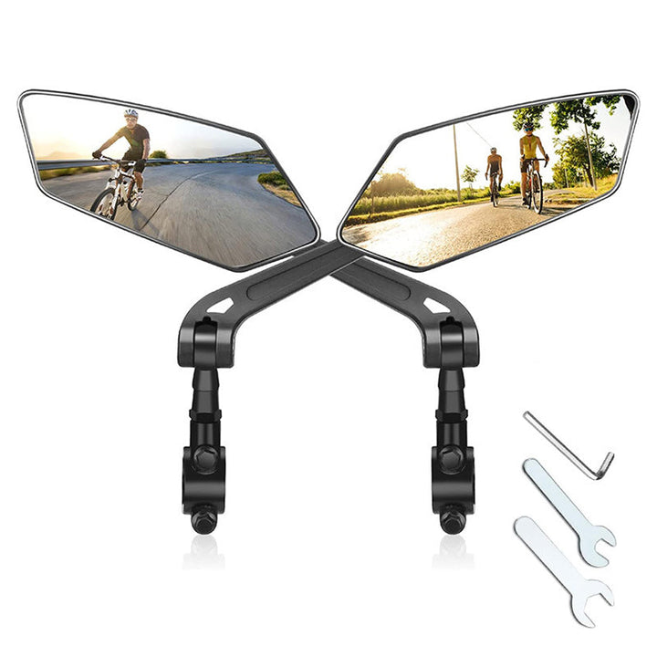 360° rotatable and adjustable bicycle rearview mirror