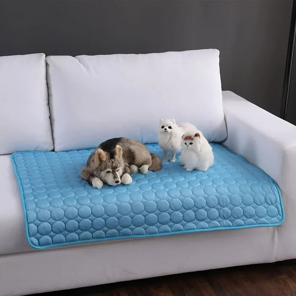 Extra Large Dog Cooling Mat | Summer Pet Bed for Small &amp; Big Dogs | Durable Blanket for Cats &amp; Sofa Protection - Ice Pad Blanket |