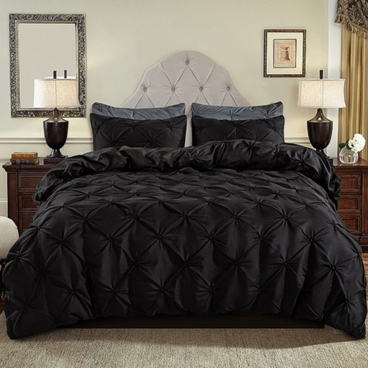 Amore Luxury Pinch Pleat Duvet Cover Set