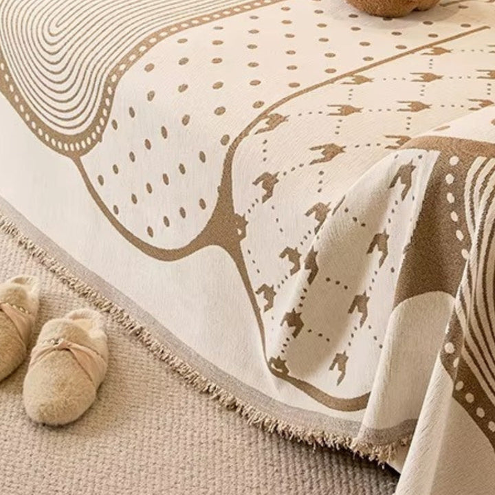 Asymmetry Blob Chenille Sofa Cover