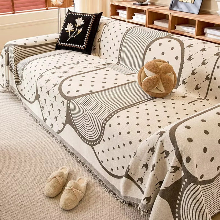 Asymmetry Blob Chenille Sofa Cover