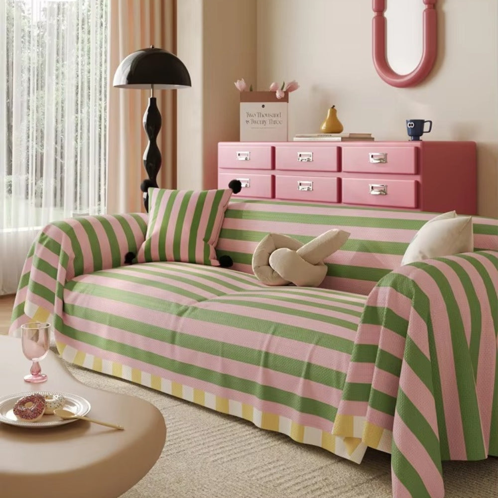 Atelier Pastel Striped Sofa Cover
